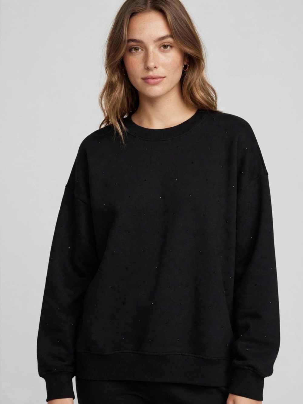 Victorias Secret Black Women's Crewneck Sweater - Classic Pullover